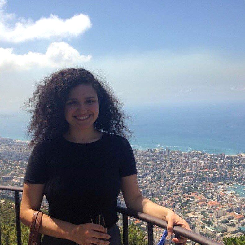 Sarah Michelle Cohen overlooking Beirut